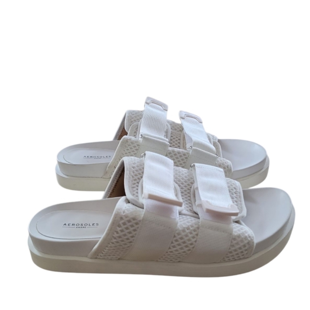 Aerosoles Aware Vegan Tara Sandal White Size 9.5